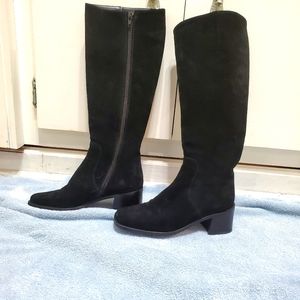Prialpas Gomma Knee High Stacked Heel Boots